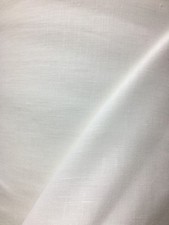 WHITE 100 Linen Fabric 56 in. Sold By The Yard
