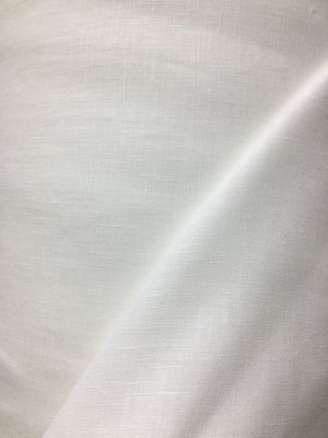 WHITE 100% Linen Fabric (56 in.) Sold By The Yard