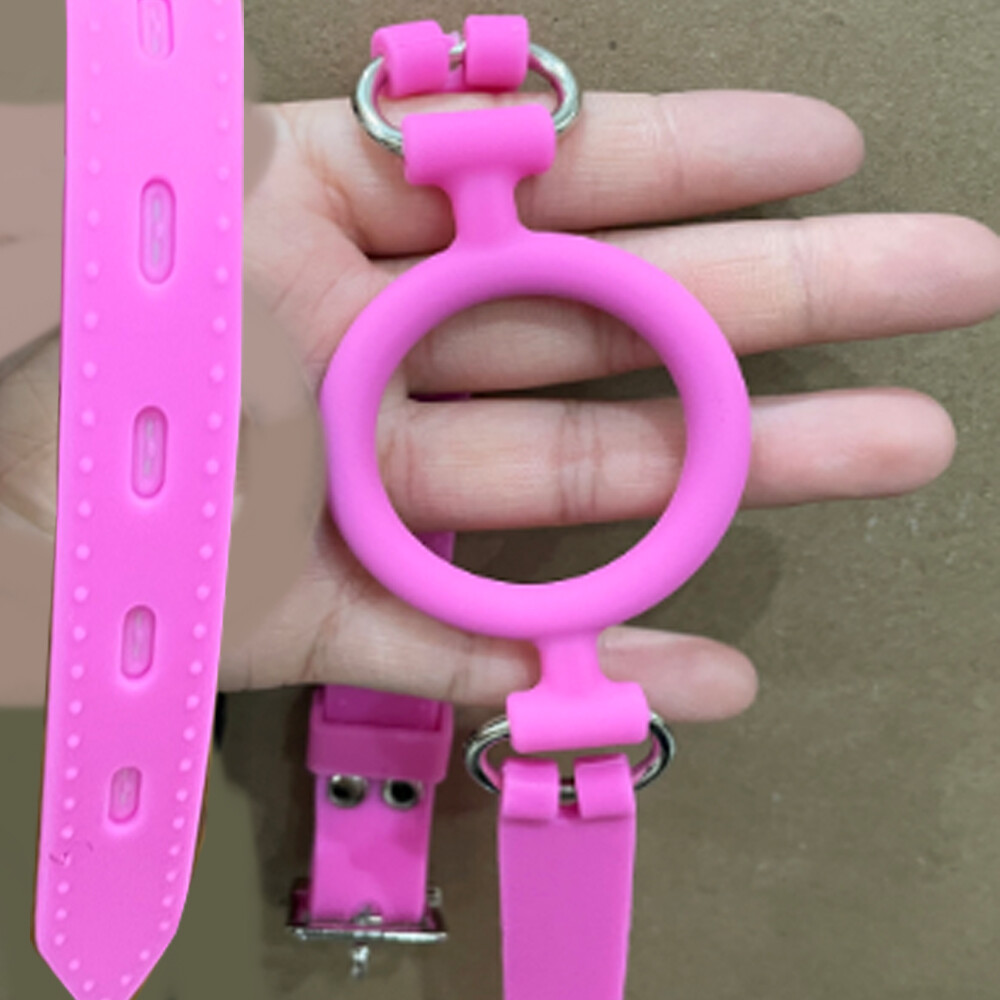 Vollsilikon Offener Mund Knebel Fixation O-Ring Schloss Schnalle for Couple Game Vollsilikon Offener Mund Knebel Fixation O-Ring Schloss Schnalle for Couple Game