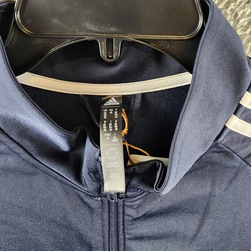 Adidas Plus Size 3-Stripe Tricot Track Jacket Women's 4X Navy Full Zip Closure - Picture 6 of 17