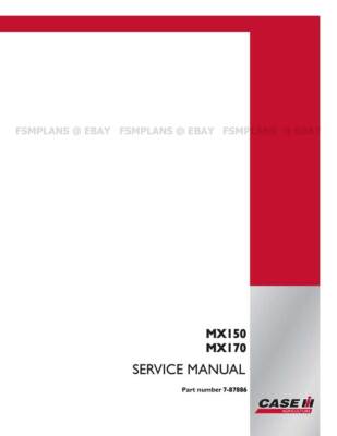 CASE MX150, MX170 Tractor Service Workshop Manual Free Priority Mail