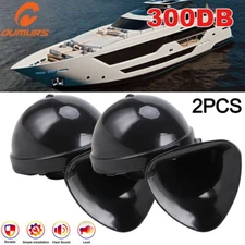 2x 12V 300DB Super Loud Train Air Horn Waterproof Motorcycle Car Truck SUV Boat