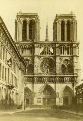 Frankreich Paris Kathedrale Notre Dame Zweites Kaiserreich altes CDV Foto 1865