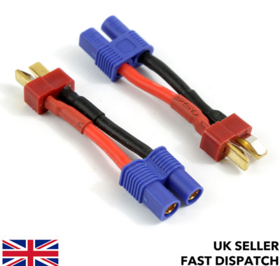 Deans Stecker auf EC3 Buchse Stecker Adapter/Draht/Kabel 30mm 14 AWG 3,5mm