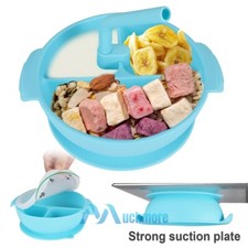 Self Feeding Divided Dish Suction Plate For Toddlers Silicone Grip Dish BPA Free