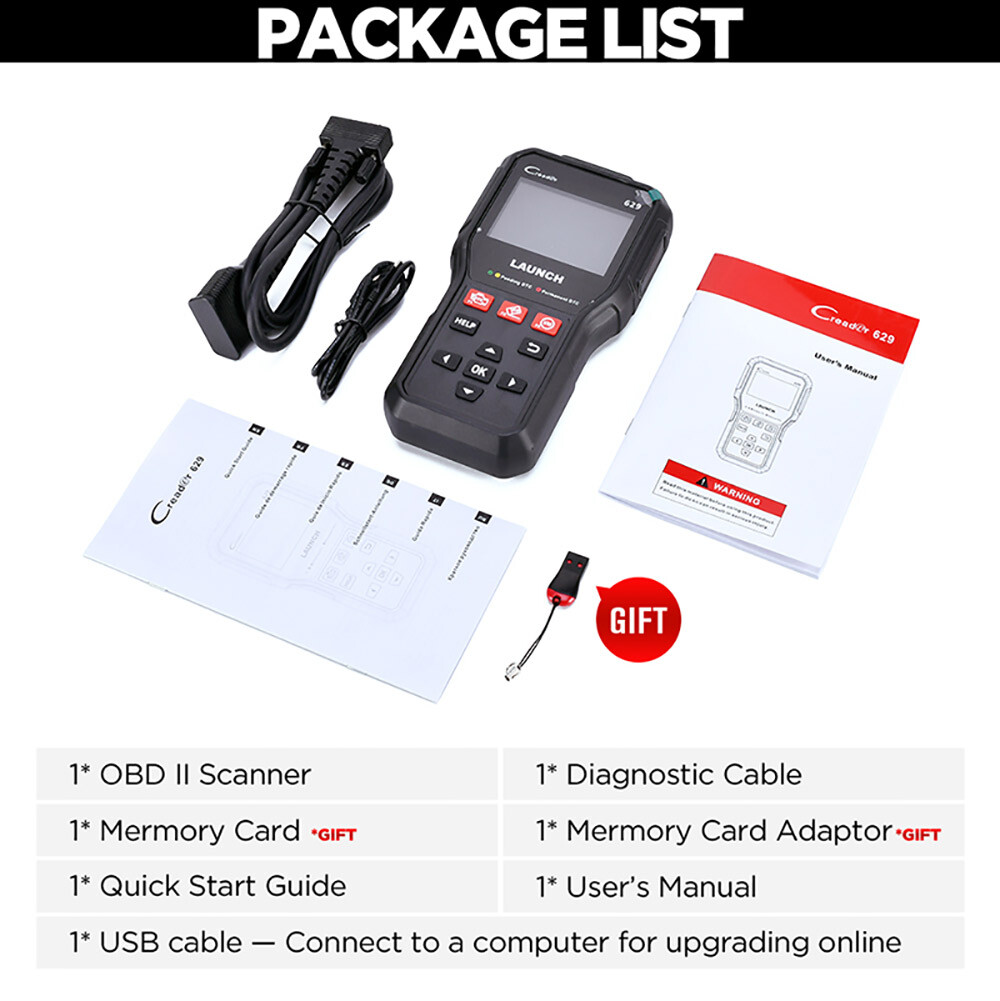 LAUNCH CR629 OBD2 Scanner ABS SRS Diagnostic Scan Tool Oil/SAS/BMS