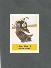 1974-75 Acme Loblaws Hockey Gilles Gilbert Goalie Boston Bruins