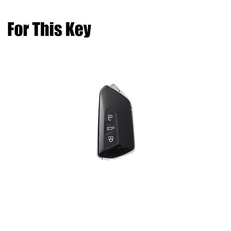 Funda protectora de silicona para llave de coche de aleación de zinc para VW ID.3 ID.4 Golf 8 GTI Skoda Octavia Foto 2 de 4