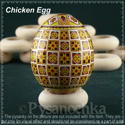 Set #3 of 12 wood stands for quail, chicken or goose Pysanky Easter eggs Pysanka - Picture 2 of 8