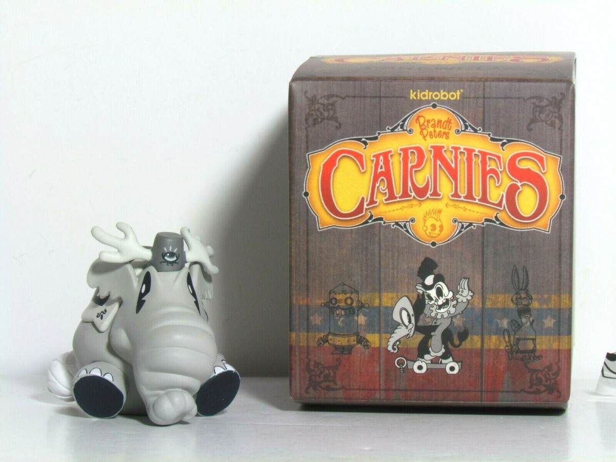 KIDROBOT CARNIES VINYL MINI FIGURE *TOPSY* ELEPHANT 2/16 BRANDT 