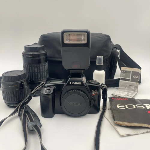 Canon EOS Rebel Film Camera Bundle w/ Zoom Lenses EF 35-80mm & 75-300mm 1:4-5.6
