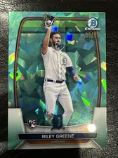 2023 Bowman Chrome Sapphire #29 Riley Greene RC Image Variation Aqua 66/99 SP