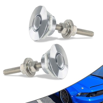 2 PCS Car Hood Pins 1.18'' Push Button Bonnet Quick Release Bumper Clips