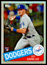 2020 TOPPS CHROME '85 TOPPS #85TC5 GAVIN LUX ROOKIE CARD LOS ANGELES DODGERS/RC. rookie card picture