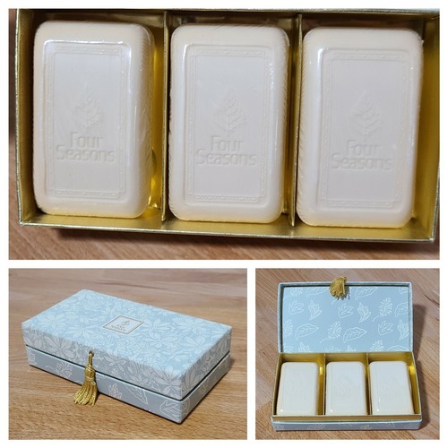 New! Vintage 90s Four Seasons Hotel Fragrant Bar Soap 2.8 oz 3 Bar Set