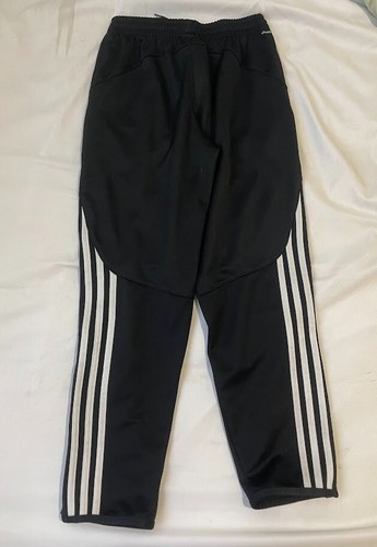 Adidas Climalite Mens Track Pants Black with White Stripes READ DESCRIPTION - Picture 3 of 3