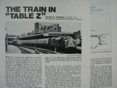 Harwich-Manchester Bootszugfahrt 1978 - Eisenbahn Magazin Artikel
