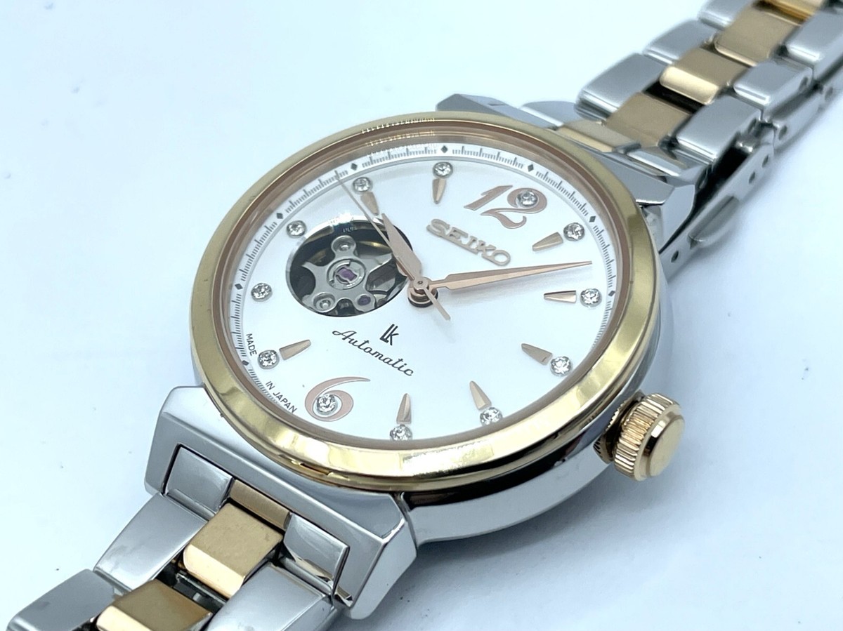 Near MINT SEIKO LUKIA Ladies Automatic Watch 12 Swarovski