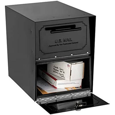 Lockable Post Mount Parcel Mailbox Oasis Classic Locking X-Large Stainless Steel