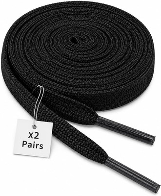 2 Paar Flach Sneaker Schnürsenkel Flat Shoelace 8 mm Breite Schuhbänder für Turn