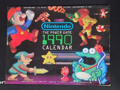 Vintage Nintendo Power The Power Game Calendar 1990