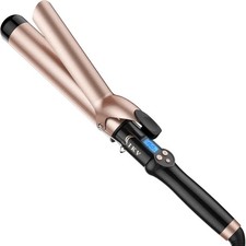 1 1/2 inch Extra Long Barrel Curling Iron, 1.5 Inch Large Barrel for Long Hair C