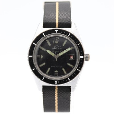 40mm Buler 1356AC Diver-style Men's Automatic Wristwatch Swiss Stainless Steel