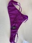 Victoria Secret Panties Vintage V String Strappy Back Purple (2) Satin L — photo 3