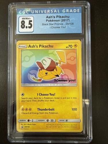 Ash's Pikachu graded CGC 8.5 for sale on eBay
