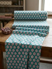 5 Yard Indian Hand Block Elephants Print Cotton Volie Running Fabric Handcrafts