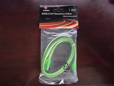 New in package Link Depot 1.0 m SATA II UV Sensitive Cable with locking latch