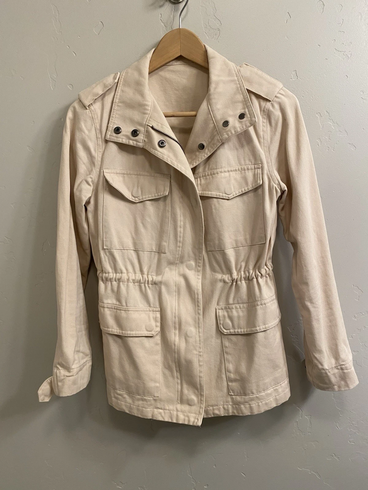 VETEMENTS Giacca utility Banana Republic donna taglia XS S twill marrone 100% cotone