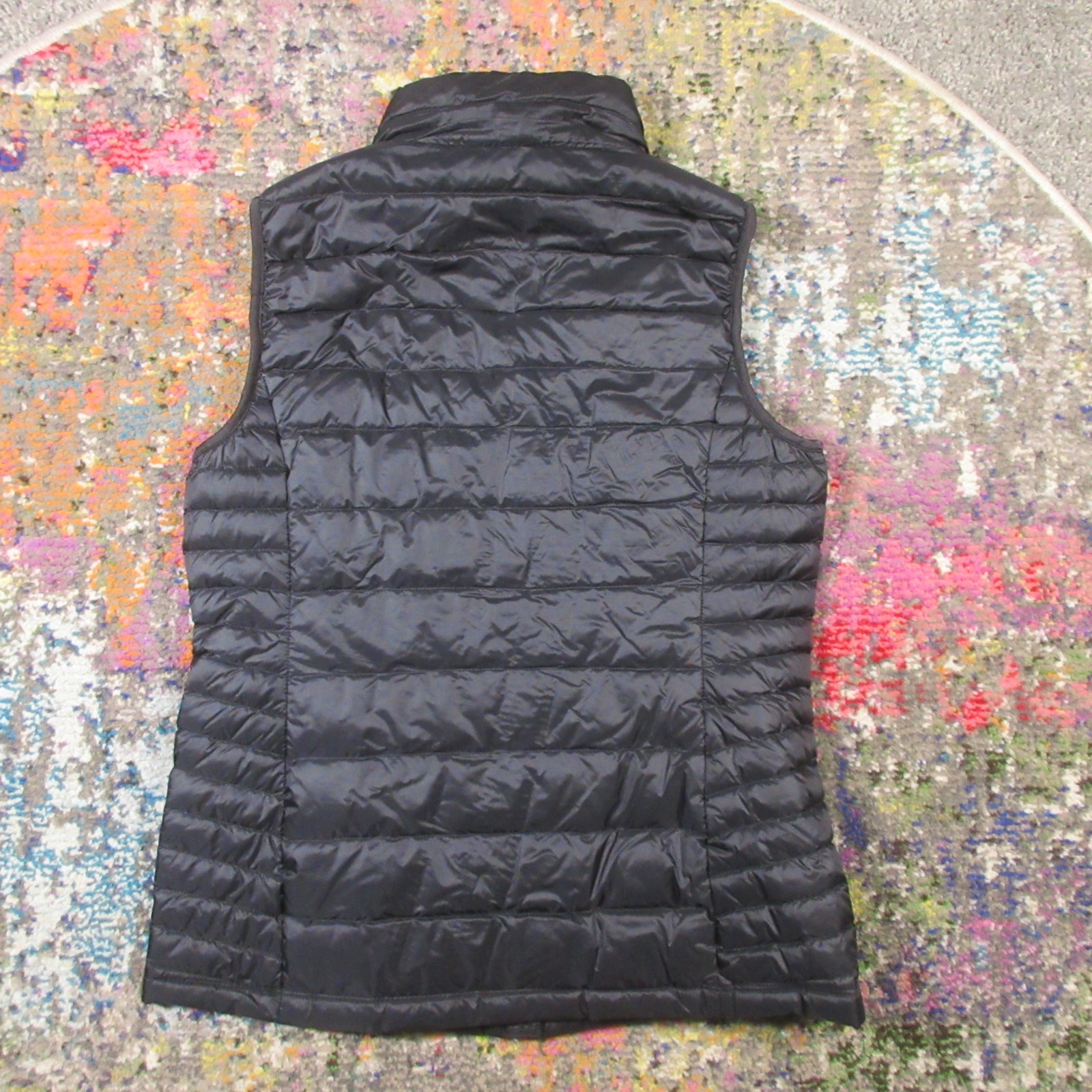 32 Degrees Heat Puffer Down Vest Womens S Black Zip Pockets Ultralight Packable