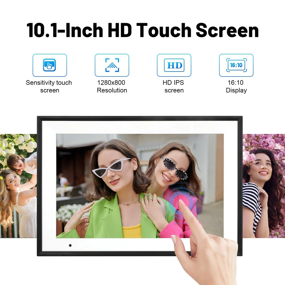Digital Photo Frame 10.1 Inch WiFi Digital Picture Frame IPS HD Touch Screen ... - Image 3 of 4