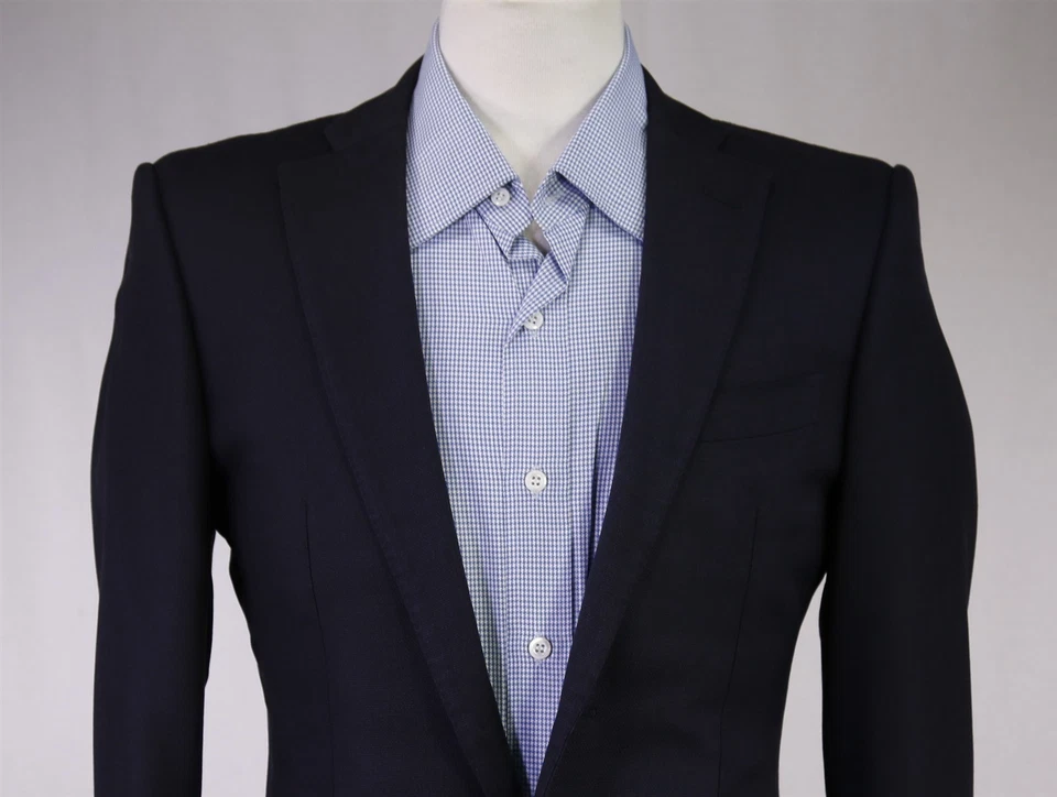 Blazer Richard James Savile Row Azul Marino Tejido Lana 2-Btn Calce Ajustado 36S Foto 3 de 4
