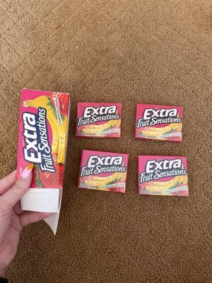 Extra Fruit Sensations Strawberry Banana 4 Packs Sealed With Display Box READ*