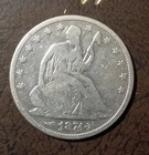 1874 Seated Liberty Half Dollar 50C Arrows Silver  [Cleaned Fine Details]