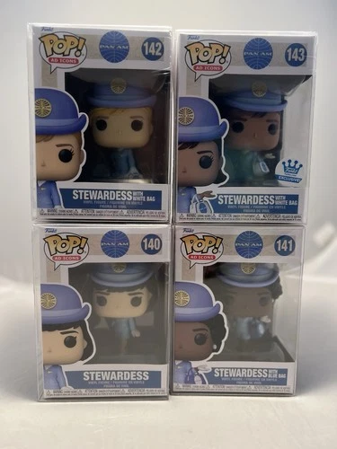 Funko Pop Pan Am Stewardess Ad Icons set 140, 141, 142, 143