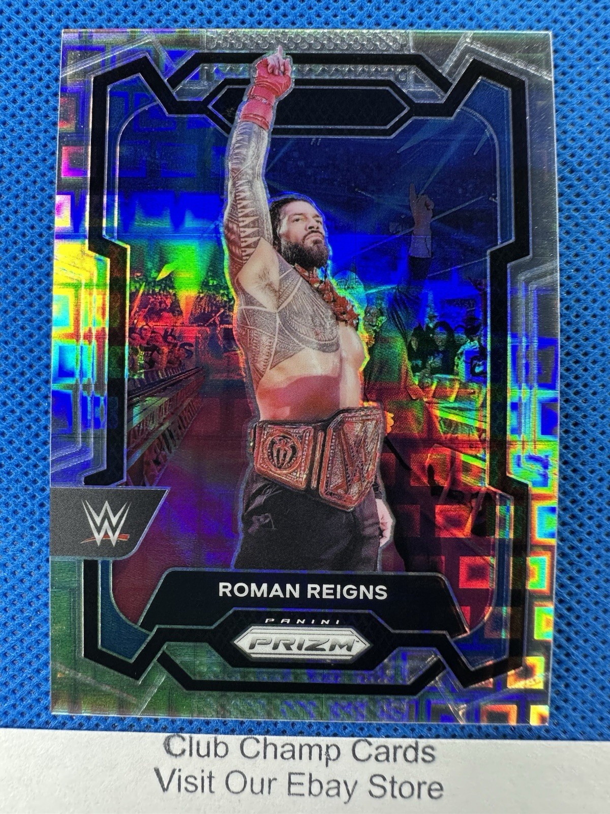 2024 #191 Roman Reigns Panini Prizm WWE Premium Box Set Silver Pandora 077/199