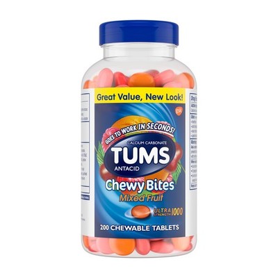 Chewy Bites Chewable Antacid Tablets for Ultra Strength Heartburn Relief, Gre...