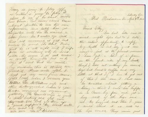 George R. Baldwin – Civil War Soldier Letter – Fort Richardson, VA 1862