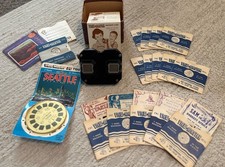 Vintage Sawyers Bakelite View Master Box  Paperwork, 20 Reels