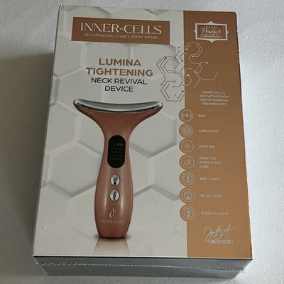 INNER-CELLS Lumina Neck Light Therapy Device, 7 Settings, Rose Gold, Portable