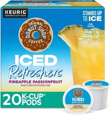 (Free Duty Tax) The Original Donut Shop Iced Refreshers, Pineapple Passionfr