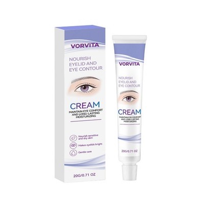 Gentle Hydrating Eye Cream for Sensitive Dry Eyelids, Reduces Puffiness