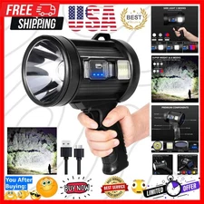 Versatile Rechargeable Spotlight - 2000m Long Range and Adjustable Light Modes