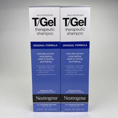 Neutrogena T/Gel Therapeutic Shampoo (2) pack 8.5fl oz Anti Dandruff Exp 10/2024