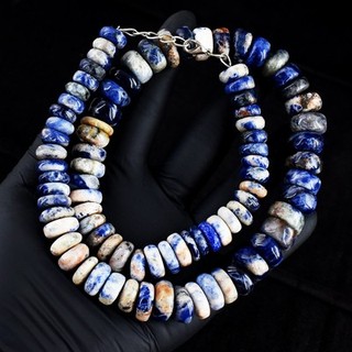 Best Quality Ever Sodalite Round Shape 745.00 Cts Beaded Necklace RK 34 E710