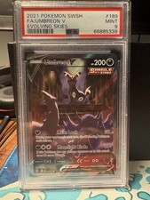 Umbreon V (Alternate Full Art) 189/203 SWSH07: Evolving Skies Holo PSA 9