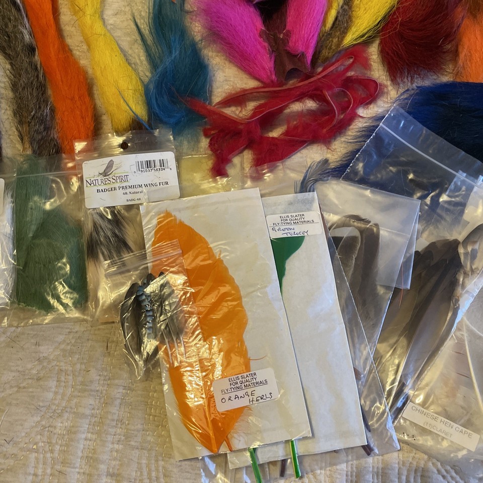 Job Lot Of Fly Tying Materials - Bucktails, Squirrel, Calf Tail ...